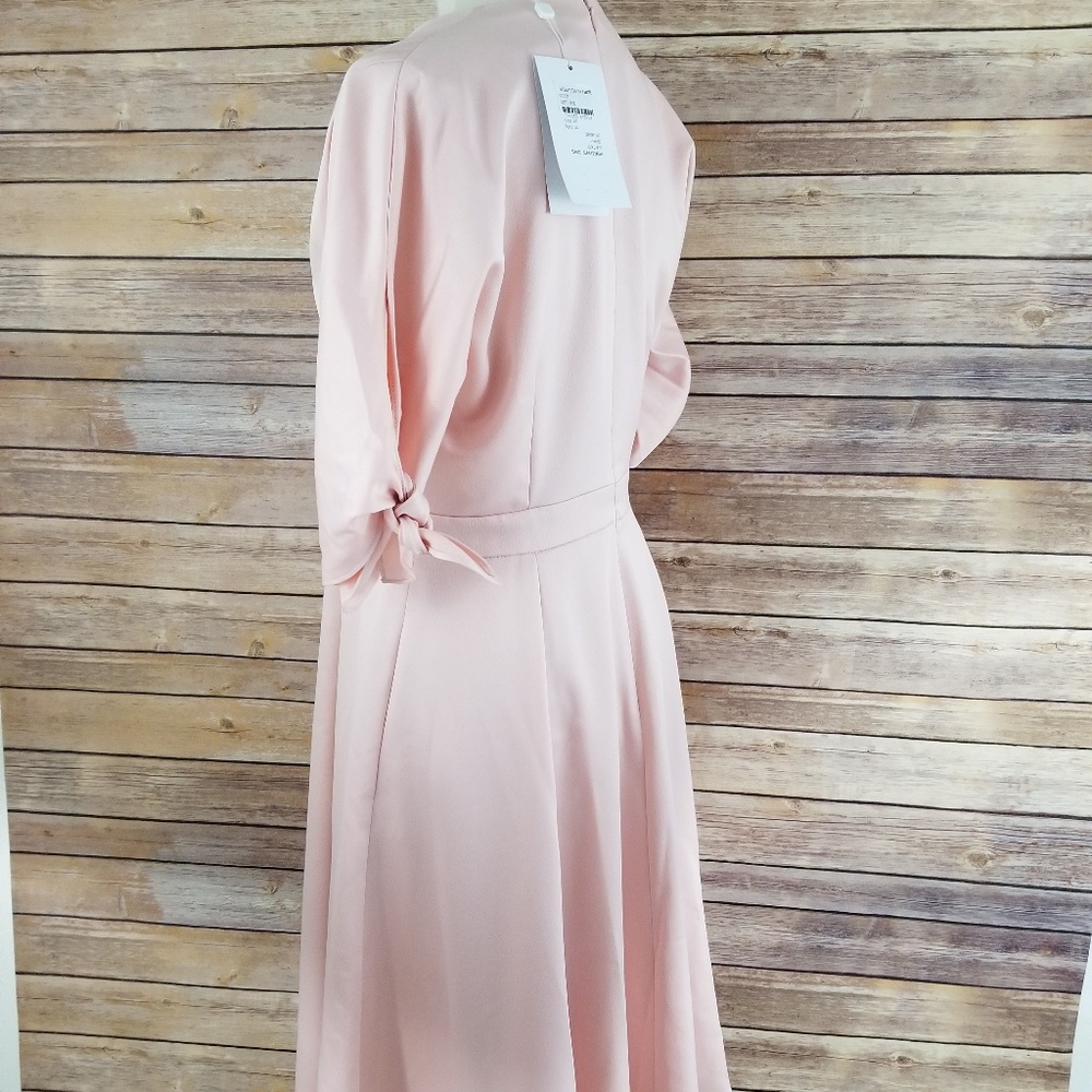 Gal Meets Glam Debbie Dusty Rose Satin Dress - Picture 7 of 8